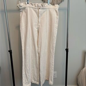 Emily McCarthy Cream Ruffle Flares